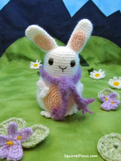 Jelly Belly Bunny with Scarf Pattern by Squirrel Picnic