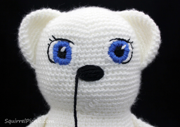 How to Add Faces to Your Amigurumi: Satin Stitch Embroidery