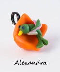 Alexandra's Bird and Flower Charm